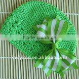 Hair Bow Crochet Newsboy Beanie Kufi Hats thumbnail-1