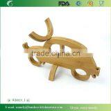 WR023 JEEP-SHAPED Bamboo Holder for Wine Bottle, Foldable Wine Holder thumbnail-2