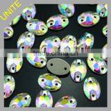 Oval Sew-on Crystal Stone Crystal AB