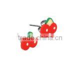2016 Hot Sale 316L Surgical Stainless Steel Ear Studs Fruits Wholesale Body Piercing Jewelry thumbnail-1