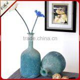 OUBOAO Unique Design Handmade Retro Style Smoke Gray Matte Glass Flower Vase thumbnail-5