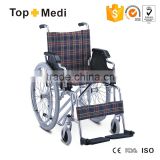 Rehabilitation Therapy Supplier Topmedi Lightweight Manual Aluminum Wheelchair Pedal