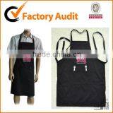 Polyester and Cotton No Pocket custom made black kitchen Apron