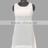 White Georgette Top of Embroidery thumbnail-1