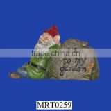 Gift Item Hand Made Resin Funny Garden Gnome Welcome Sign