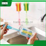 Kitchen Person Shape Plastic Stand Sponge Long Handle Hanging Water Cup Bottle Clean Cleaning Brush thumbnail-5