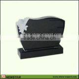 European Style Tombstone,Absoutely Black Tombstone,Occident Granite Tombstone thumbnail-1