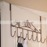 Over the Door 5 Hook Rack - Decorative Hanger for Hanging Your Clothes - Coat thumbnail-1