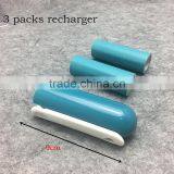 3 Pcs Folding Reusable Magic Hair Remover Sticky Roller Cloth Cleaning Lint Dust Brush With Double Blister Card Package thumbnail-2