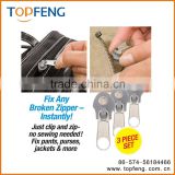 3 sizes fix zipper as seen on/fix a zipper/fix any zipper instantly