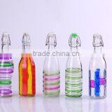 New Designed Glass Juice Bottle With Handdrawing thumbnail-1