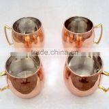 WHOLESALE BPA FREE 100% COPPER MOSCOW MULE MUG SET OF 4 MUGS thumbnail-2