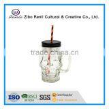 160z Yellow Skull Glass Mason Jar thumbnail-2