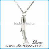 Silver Chain Glass Glowing Pendant Neckalce Glow in the Dark Cross Necklaces thumbnail-4