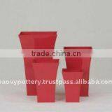 AQD Galvanized Zinc Vase,Galvanized Zinc Watering Can , Zinc Pot Planter, Zinc Planter for Gardening and Household thumbnail-1