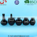 BSCI Audit Factory Black Glazed Custom Ceramic Flower Vases Set of 5 Pcs for Mail Order thumbnail-1