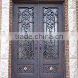 Bisini Luxury Design Wrought Iron Double Entry Door (BG90057)
