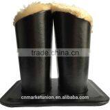 Double Head PU Leather Eyeglass Holders, Black Leather Eyeglasses Support, Eyeglass Holder Stand thumbnail-4