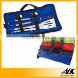 Nice Blue Color Nylon Bag 4pcs Barbecue Tools Set thumbnail-3