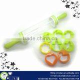 New Design 46cm Plastic Rolling Pin With Cookie Cutters,Pastry Roller CK-RP094 thumbnail-2
