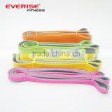 2017 New Developed Double Layer Double Color Fitness Latex Resistance Band thumbnail-1
