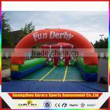 3 Lane Derby Race Inflatable Pony Hops Inflatable Horse Racing