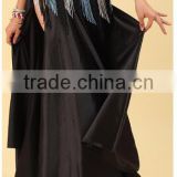 Elegant women black long skirt for dance performance Q5024
