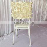 Fancy Chiavari 3D Taffeta Chair Cap/Chair Hood Purple Wafer & Cream Leaf 2 Color For Customs Choice thumbnail-1