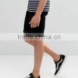 High Quality Custom Five Pockets Men's Black Slim Fit 100% Cotton Stretch Denim Breathable Concealed Fly Casual Shorts Pants thumbnail-4