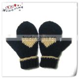 Fashion knitted acrylic jacquard mittens