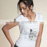 Customizable Fashion Round Neck Tee Shirt for Women thumbnail-1