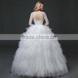OEM Sweatheart A-line Emboridery Neckline Sexy Backless Bridal Gown Lace Wedding Dresses 2016 In Stock thumbnail-2