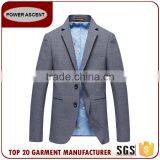 Latest Style Customer Design Mens Grey 2 Button Business Casual Suit Jacket Blazer thumbnail-1