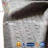 100% Cashmere Wool Cable Knitted Baby Blanket thumbnail-2