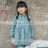 Korean Style Kids Dress Pastoral Style Frock for Kids Girls Lace Neck Long Sleeves thumbnail-1