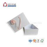 Luxury White Gift Cardboard Drawer Box With Ribbon and Rose Made in China thumbnail-2