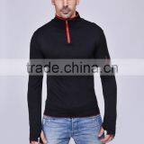 Mens Active Seamless Half Zip Long SleeveTrack Jacket, Fitness T Shirt thumbnail-1