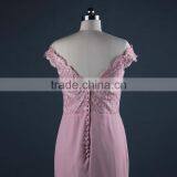 Beaded Pink Long Evening Dress thumbnail-5