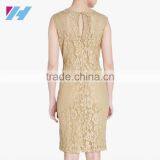 Latest Casual Wear Fashion Office Bodycon Lace Pencil Dress For Women thumbnail-4