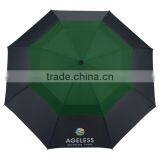 42" Color Pop Vented Windproof Umbrella - 42" Vented Pongee Canopy With Color Pop on Upper Canopy and Comes With Your Logo thumbnail-6