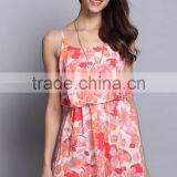 New Fashion Ladies Dresses Sleeveless Summer Korean Floral Dress for Sale thumbnail-1
