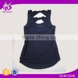 Guangzhou Shandao OEM Wholesale Casual Summer 95% Cotton 5% Spandex Breathable Quick Dry Fitness Women Bow Back Tank Top thumbnail-1