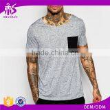 Guangzhou Shandao Factory 160g 100% Cotton O-Neck With Pocket Casual Summer Short Sleeve T Shirt Design thumbnail-1