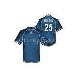 Blue Short Sleeve Sports Football Jerseys Cool Dry, Soccer Team Uniforms Sportswear