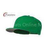 Kelly Wool Blend Flat Brim Baseball Hats , Flat Visor Pro Style Snapback Hat thumbnail-1