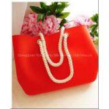 Fashion Novelty Candy Jelly Contrast Color Medium Size Waterproof Lady Silicone Handy Beach Bag thumbnail-1