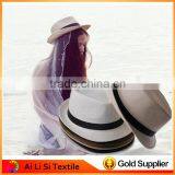 2016 Wide Brim Sun Hats for Women Men Jazz Caps Panama Fedoras Unisex Top Beach Visor Hat Straw Cap Brief Solid thumbnail-1