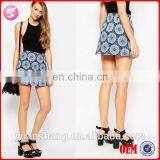 New Design A line Mini Custom Print Skirt Sexy Mature Ladies Skirt