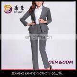 Bodycon Office Gray Pant Suits for Office Women thumbnail-1