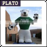 Giant inflatable cartoon stand polar bear bouncer animal for promotion